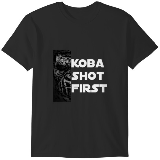 Discover KOBA SHOT FIRST (WHITE LETTERS) T-Shirts