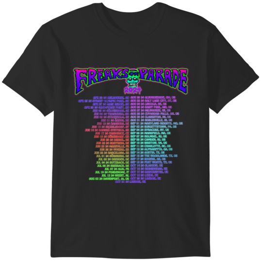Discover ALICE COOPER, ROB ZOMBIE WITH MINISTRY AND FILTER - FREAKS ON PARADE TOUR 2024 T-Shirts