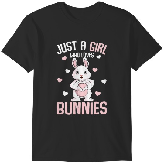 Discover Just a Girl who loves Bunnies Rabbit Bunny Girls Womens 51 T-Shirts