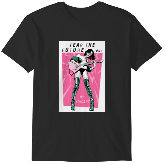 Discover St Vincent- Fear The Future Tour Illustration T-Shirts
