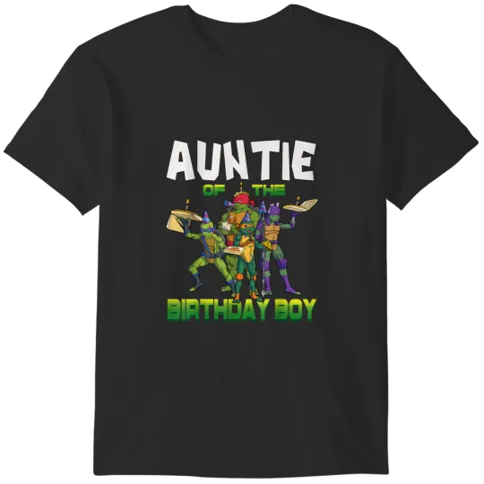 Discover Mademark x Teenage Mutant Ninja Turtles Ninja Turtles Auntie of the Birthday Boy Pizza Theme Party 1355 T-Shirts