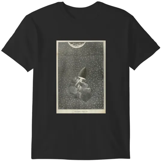 Discover Illustrations for Around the Moon by Jules Verne 1870 T-Shirts
