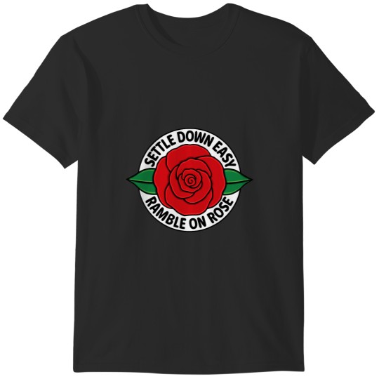 Discover Ramble on Rose. Red Rose with Leaves T-Shirts