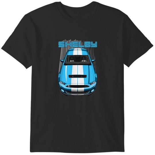Discover Shelby GT500 S197 - Grabber Blue amp_ White T-Shirts