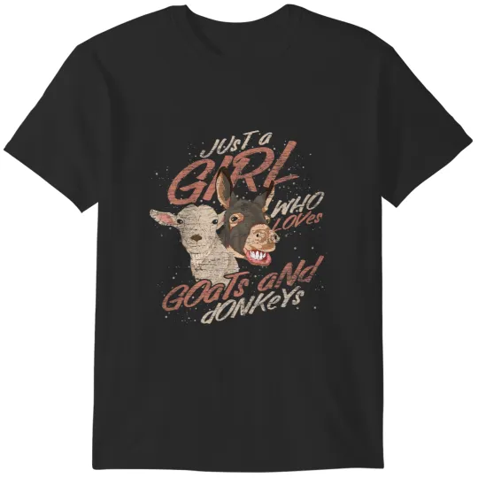 Discover Just A Girl Who Loves Goats And Donkeys Farm Animal Goat 392 T-Shirts