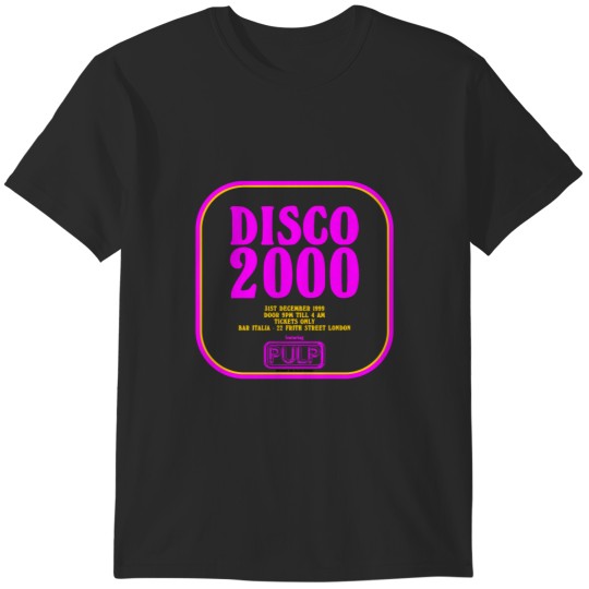 Discover Disco 2000 - Pulp - Pink and Yellow Classic T-Shirt T-Shirts
