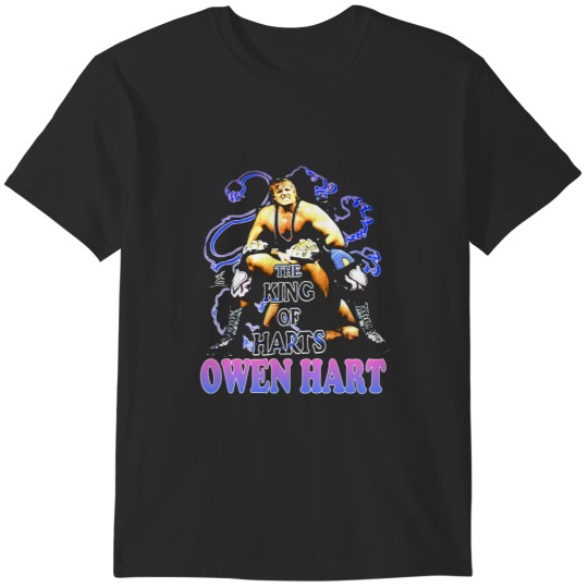 Discover Buy 1999 OWEN HART Vintage W.W.F. Era The King of Harts SHARPSHOOTER Promo Classic 90's Pop Culture World Wrestling Federation T-Shirt T-Shirts