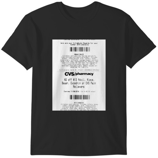 Discover CVS Receipt Graphic T-Shirts