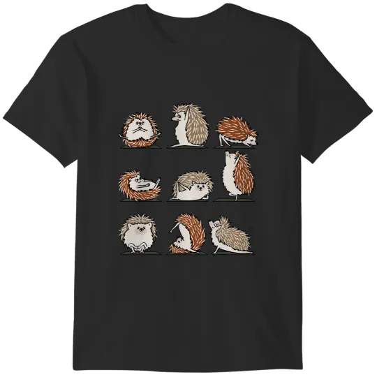 Discover Cute Hedgehog Doing Yoga T-Shirts
