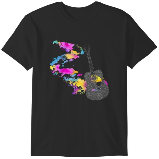 Discover Acoustic GuitarColorful music (1) T-Shirts