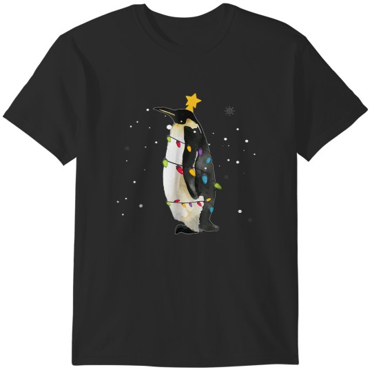 Discover Penguin Funny Penguin Christmas Lights for Men Women 100 T-Shirts