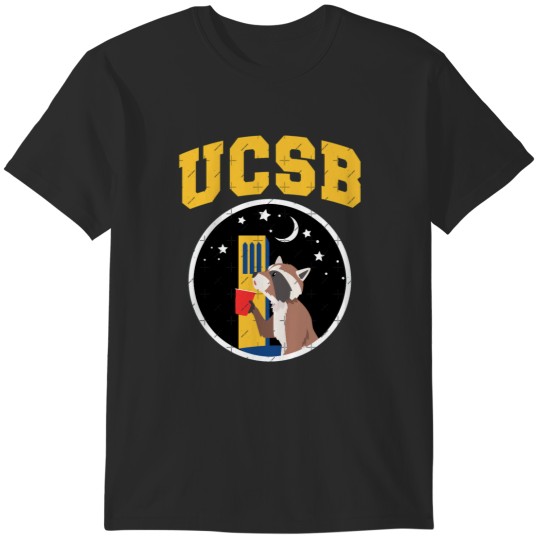 Discover UCSB Raccoon (Black) Active T-Shirts