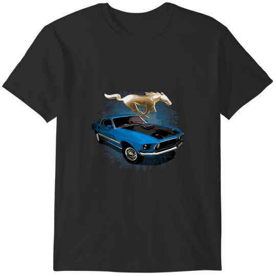 Discover Blue 69 Mustang Mach 1 T-Shirts