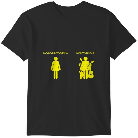 Discover love one woman many guitars funny T-Shirts