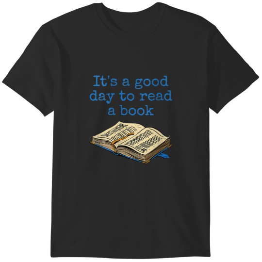 Discover Womens Its A Good Day To Read a Book Blue Bookwo T-Shirts