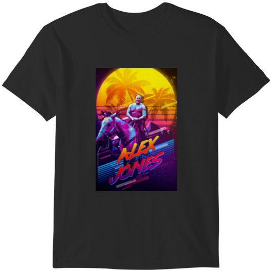 Discover ALEX JONES GLIDING THROUGH THE 80S T-Shirts