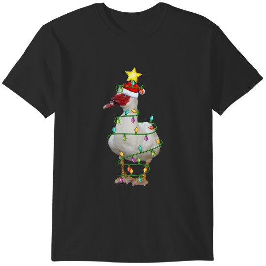 Discover Duck Bird Lighting Xmas Tree Matching Muscovy Christmas 102 T-Shirts