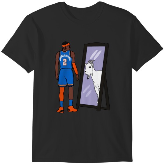 Discover Shai Gilgeous-Alexander Mirror GOAT T-Shirts