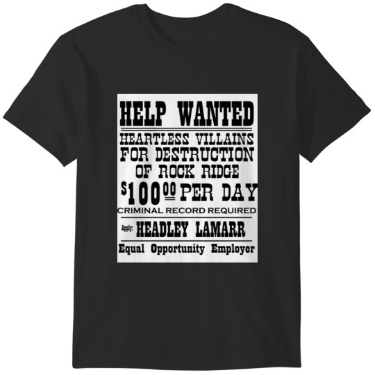 Discover Blazing SaddlesBlazing Saddles Wanted T-Shirts