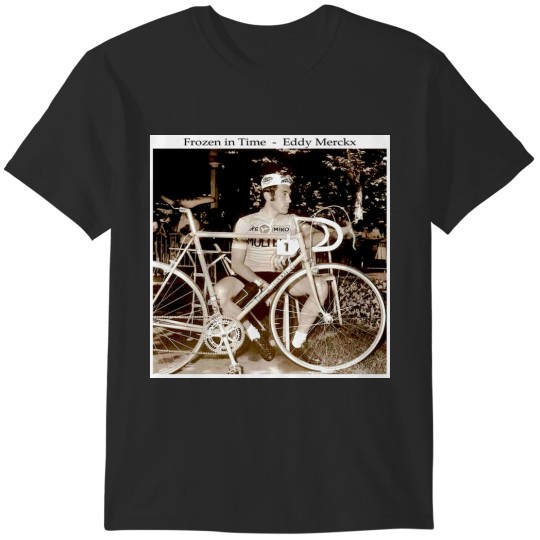 Discover EDDY MERCKX Vintage Bicycle Racing Print T-Shirts