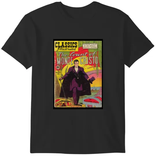 Discover The Count of Monte Cristo Alexandre Dumas Comic Book Cover T-Shirts