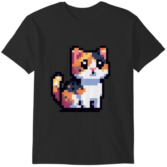 Discover Pixel Calico Cat T-Shirts