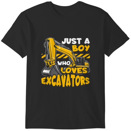 Discover Kids Construction Vehicle Just A Boy Who Loves Excavators 46 T-Shirts
