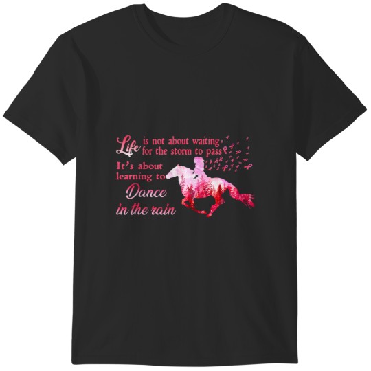 Discover Breast Cancer Awareness Horse Ribbon Pink Gifts Women Girl 3 T-Shirts