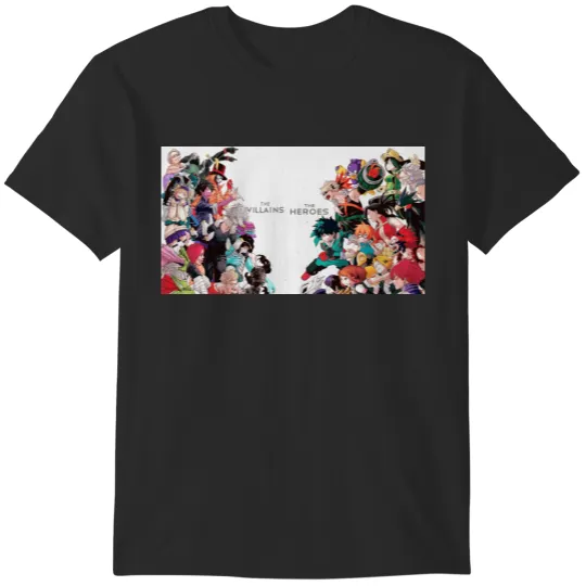 Discover Hero Anime - heroes vs villains T-Shirts
