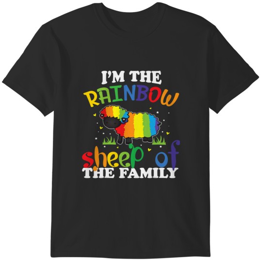 Discover I am the rainbow Sheep of the family 148 T-Shirts