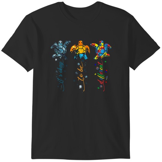 Discover Turtle Support Its Ok To Different Turtle Puzzle Different Autism Ocean T-Shirts