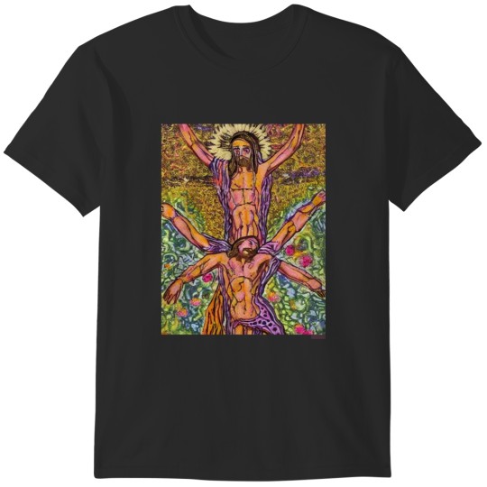 Discover Ai artificial intelligence art chutch window esus Christ superstar stained glass old gods T-Shirts
