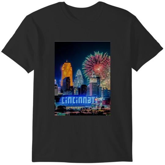Discover 2019 WEBN works Cincinnati Ohio Skyline Photograph Graphic T-Shirts