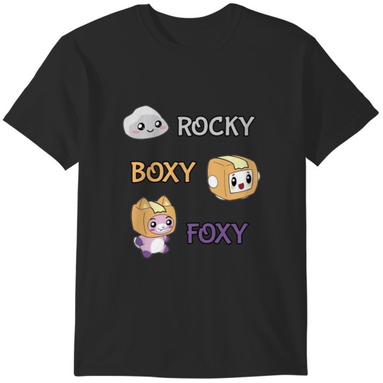 Discover Lankybox Kids Rocky, Boxy, and Foxy T-Shirts