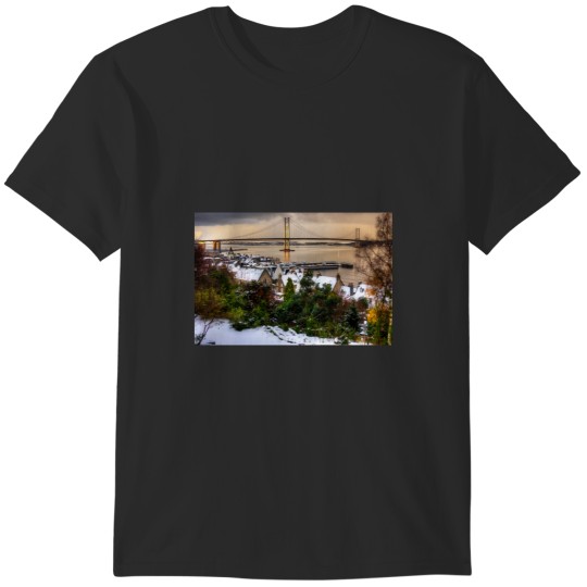 Discover Queensferry Harbour and Road Bridge T-Shirts