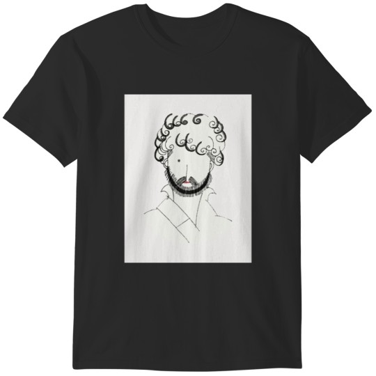 Discover Vintage Guy Line Drawing by Charles Martin T-Shirts
