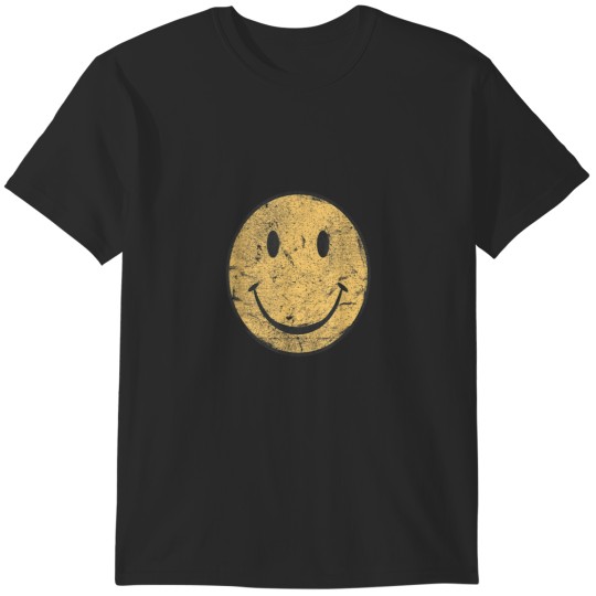 Discover Vintage Smile Face 70S Vibe Yellow Smile Shoes A T-Shirts