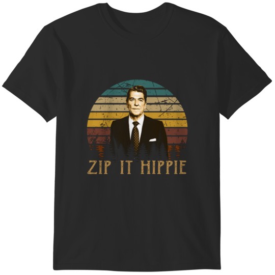 Discover Ronald Reagan Vintage Ronald Reagan Love Zip It Hippie T-Shirts