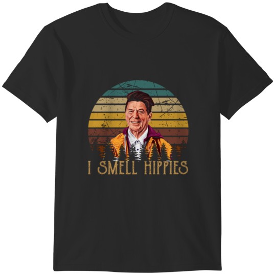 Discover Ronald Reagan Vintage Ronald Reagan I Smell Hippie T-Shirts