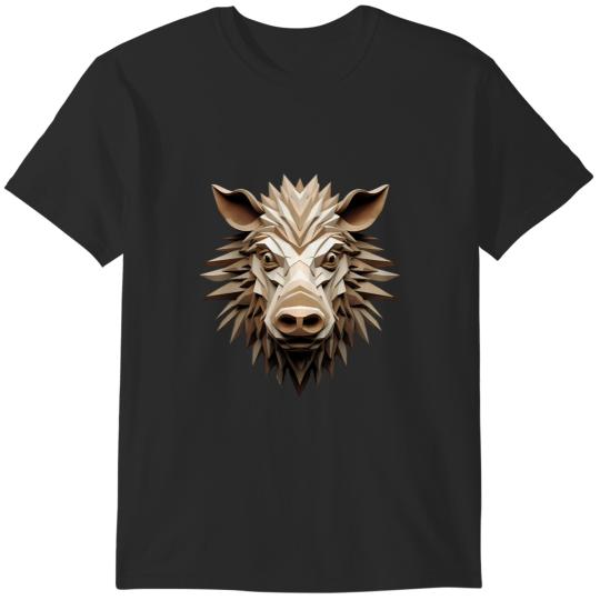 Discover 3D Cartoon Hog, wild boar, Logo, , Wall arts, Art Prints and More T-Shirts