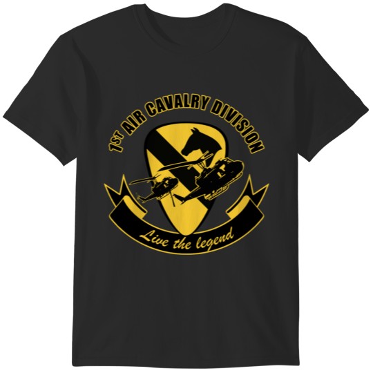 Discover 1st Air Cavalry Division Air Cav - Live The Legend T-Shirts