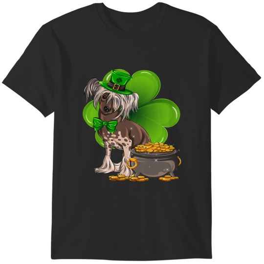 Discover St Patricks Day Chinese Crested Shamrock Pet Dog Lover T-Shirts