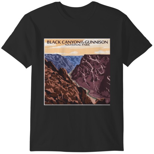 Discover Black Canyon of the Gunnison National Park Colorado Vintage Decal T-Shirts