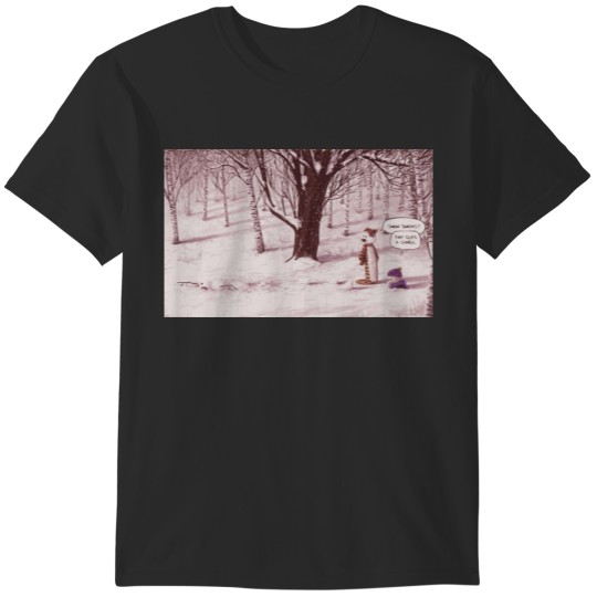 Discover Calvin and Hobbes Funny Comic - Realistic Characters T-Shirts
