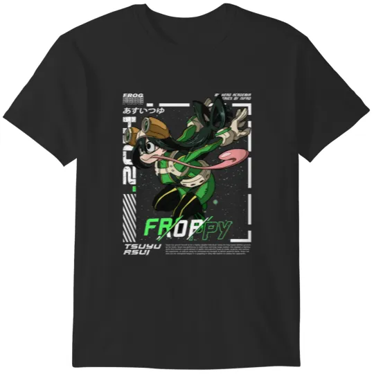 Discover Froppy Tsuyu Asui - Hero Anime Aesthetic Anime Design T-Shirts