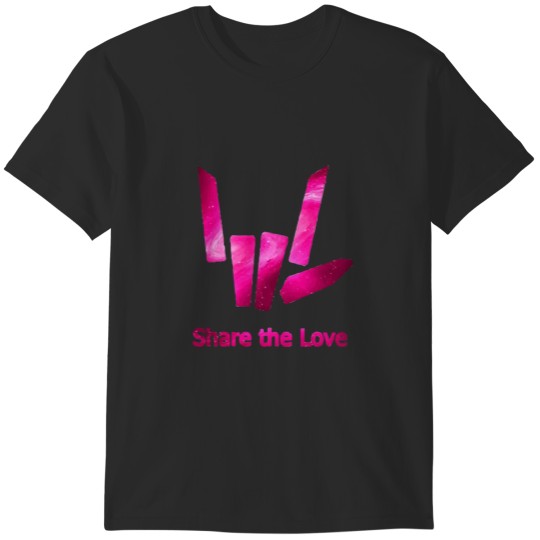 Discover Share The Love Pink Galaxy Logo Tee