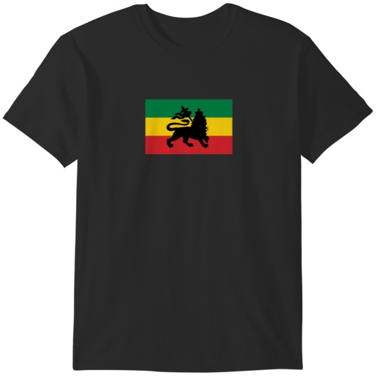 Discover Rastafarian Lion Of Judah Flag King Zion Jamaica Sticker T-Shirts