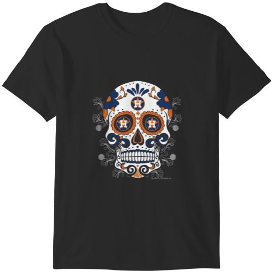 Discover Discover Cool Houston Astrxos Sugar Skull Tee Shirt, sports, teams T-Shirts