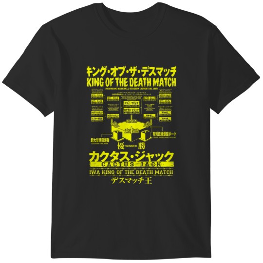 Discover CactusJack - IWA Japan Deathmatch Bracket (BLACK TEES ONLY) Mick Foley T-Shirts