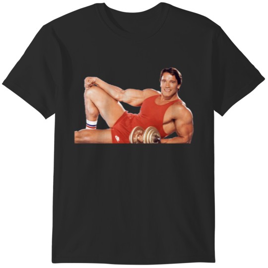 Discover Arnold Schwarzenegger Lying pose T-Shirts